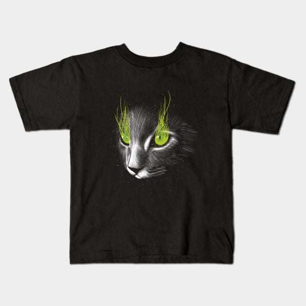 Cosmic Cat Kids T-Shirt by BlackSteed